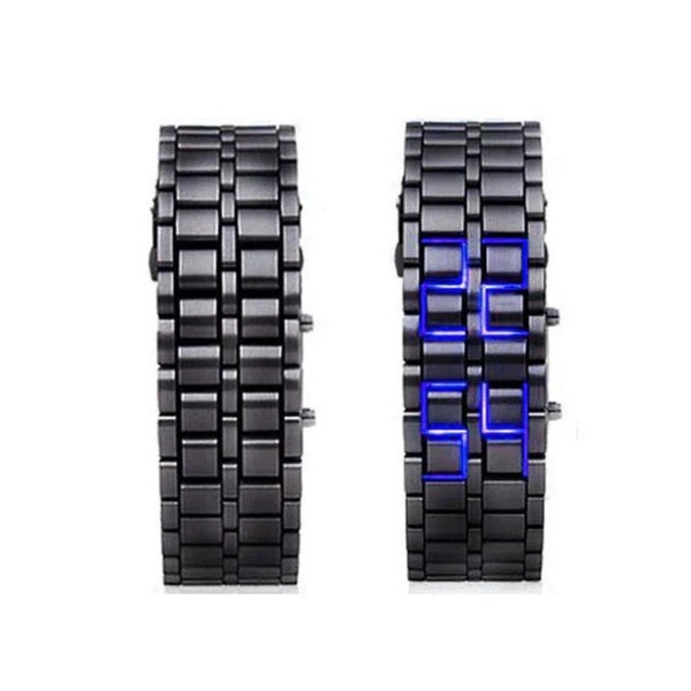 High Gloss Black Faceless Blue Lava Watch